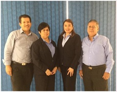 Atilio Orantes, Miguel Farela, Rosemary López, Yanira Alfaro